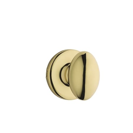 Kwikset Aliso Knob Interior Single Cylinder Handleset Trim, Bright Polished Brass 604AO-3